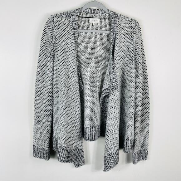 Lou & Grey Size Medium Contrast Cardigan Sweater Wool Blend - Picture 1 of 4